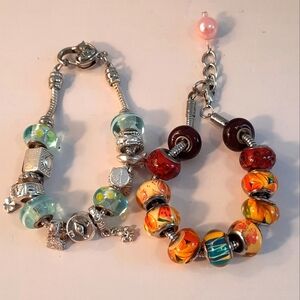 Colorful Beaded Charm Bracelets